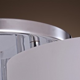 Moderne, eigentijdse kroonluchter van chroommetaal, inbouw