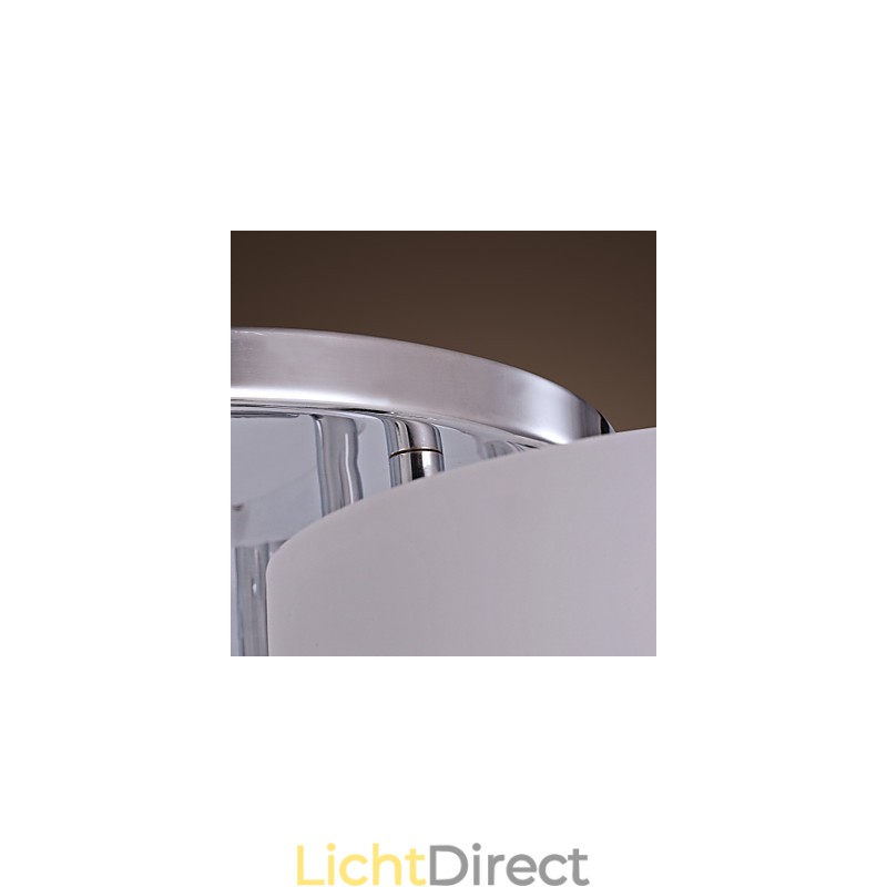 Moderne, eigentijdse kroonluchter van chroommetaal, inbouw