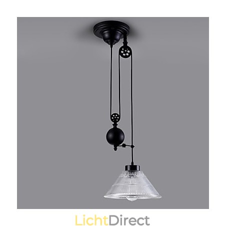 Vintage hanglamp 1 licht eilandlamp hal hanglampen metaal + galss Vintage hanglamp 1 licht eilandlamp hal hanglampen metaal + galss