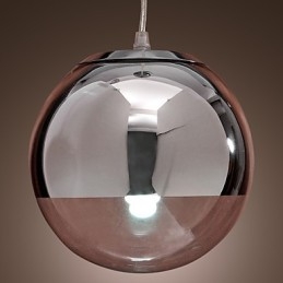 Moderne, eigentijdse Globe Mini-stijl Chromen metalen hanglamp