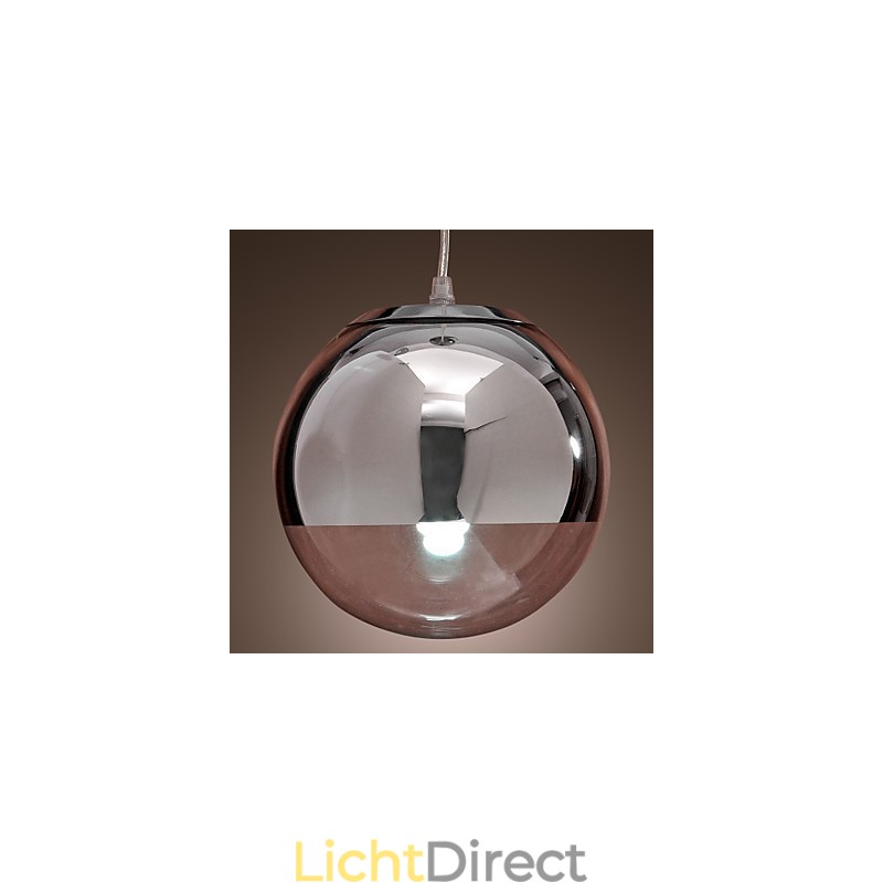 Moderne, eigentijdse Globe Mini-stijl Chromen metalen hanglamp