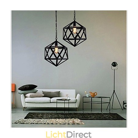 Retro industriële lamp hanglamp hexahedron artistieke originaliteit smeedijzer hanglamp Retro industriële lamp hanglamp hexahedron artistieke originaliteit smeedijzer hanglamp