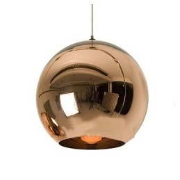 Creatieve eenvoudige glazen Nordic retro galvaniserende bolvormige hanglamp