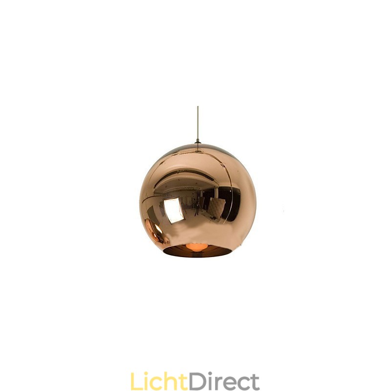Creatieve eenvoudige glazen Nordic retro galvaniserende bolvormige hanglamp