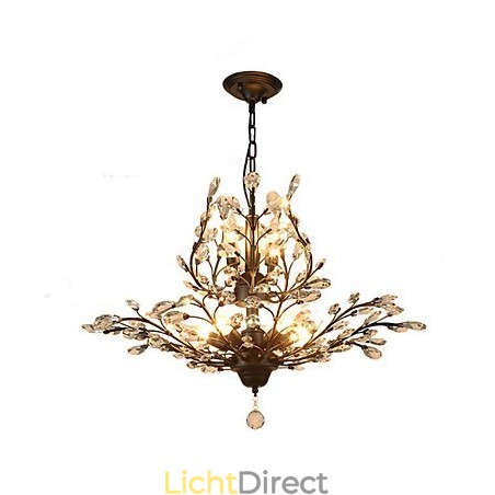 Vintage Crystal Flush Mount 7Lights Metalen Schilderij Zwart OF Goud Vintage Crystal Flush Mount 7Lights Metalen Schilderij Zwart OF Goud