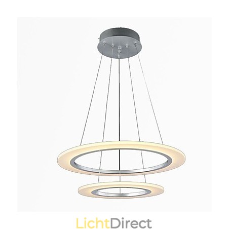 Moderne hanglamp plafond hangende kroonluchter lamp armaturen met 2 ringen Moderne hanglamp plafond hangende kroonluchter lamp armaturen met 2 ringen
