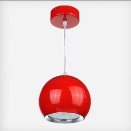 Moderne, eigentijdse metalen hanglamp met wereldbolschildering