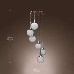 Moderne eigentijdse bolvormige gegalvaniseerde metalen inbouw