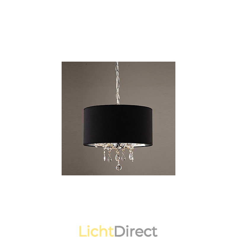 Moderne eigentijdse trommelkristal mini-stijl chromen kroonluchter