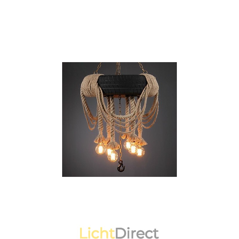 Vintage schilderij plastic hanglamp