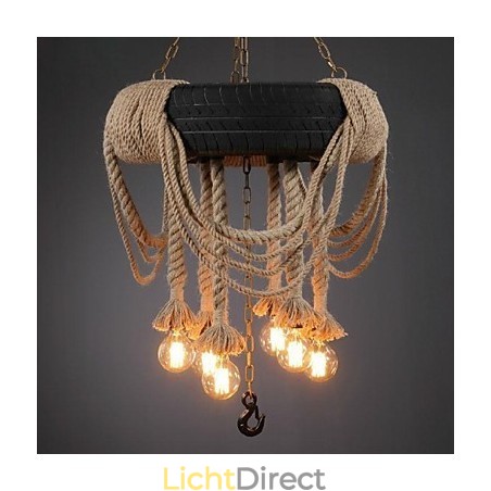 Vintage schilderij plastic hanglamp