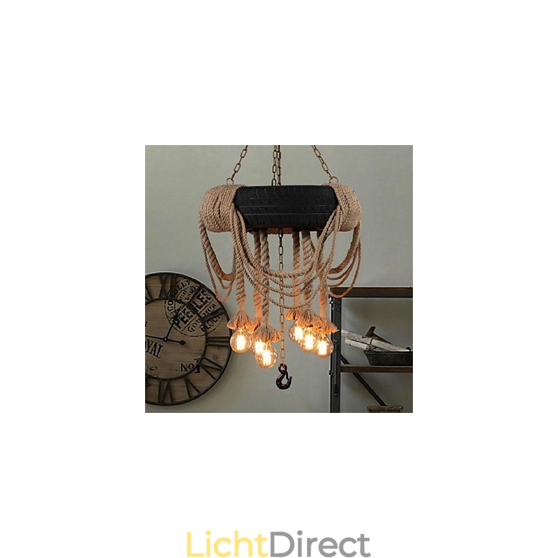 Vintage schilderij plastic hanglamp