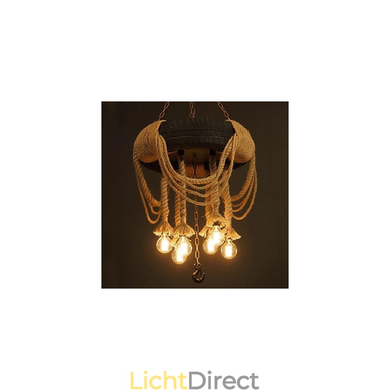 Vintage schilderij plastic hanglamp