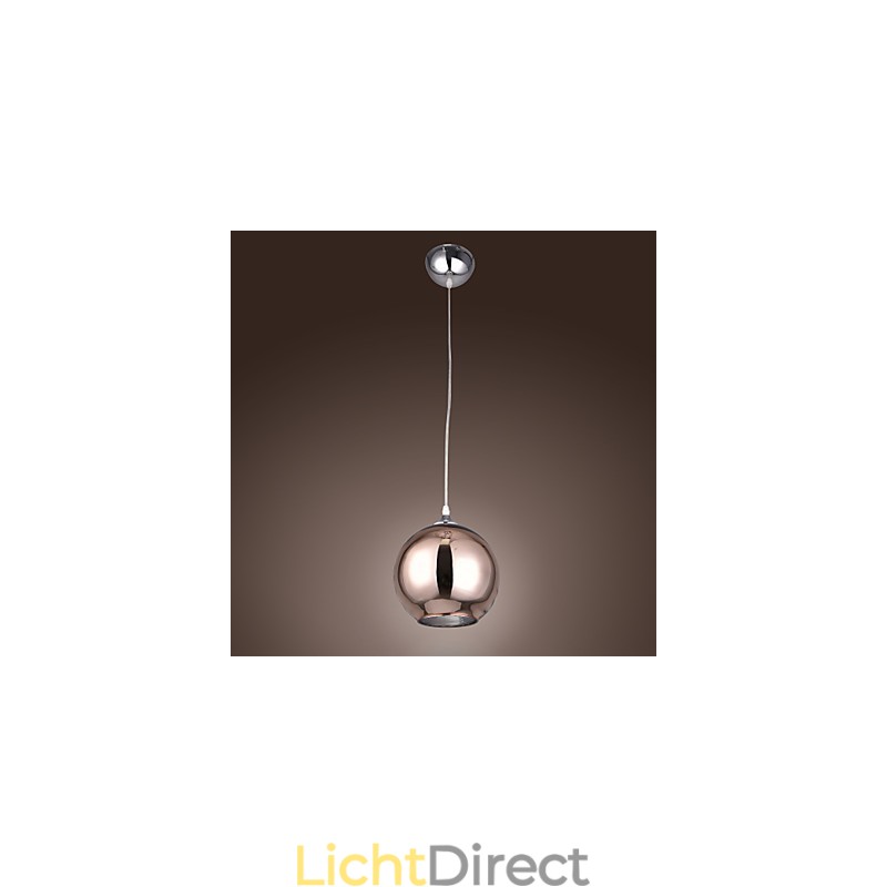 60 Moderne, eigentijdse Globe-gegalvaniseerde metalen hanglamp