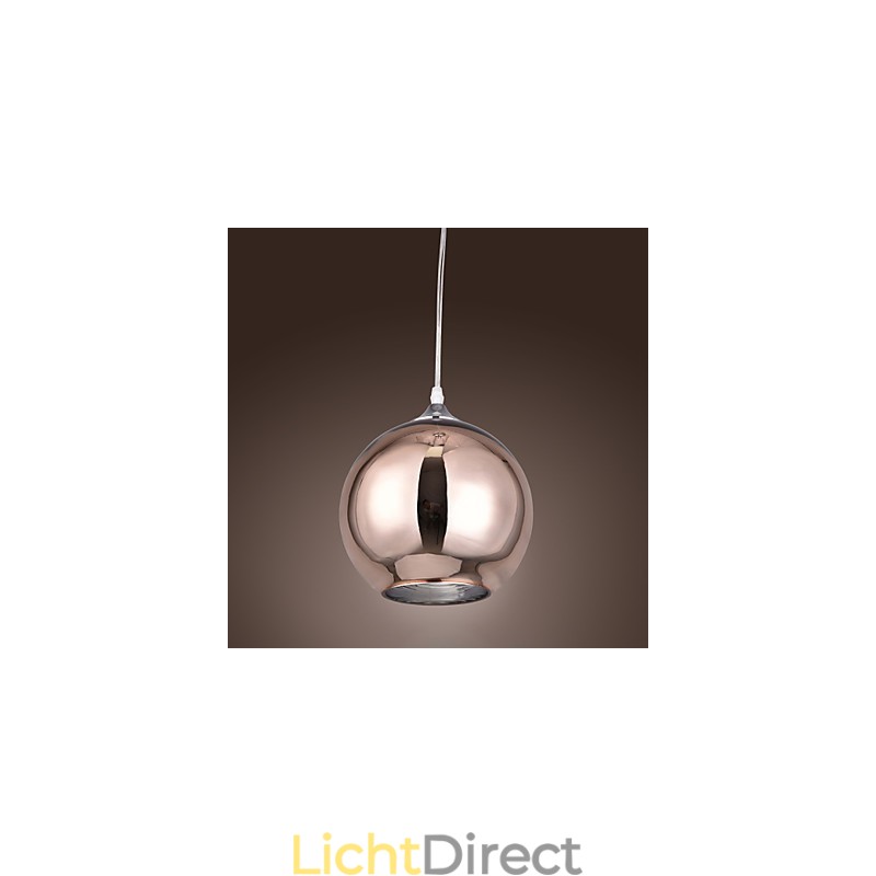 60 Moderne, eigentijdse Globe-gegalvaniseerde metalen hanglamp