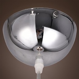 60 Moderne, eigentijdse Globe-gegalvaniseerde metalen hanglamp