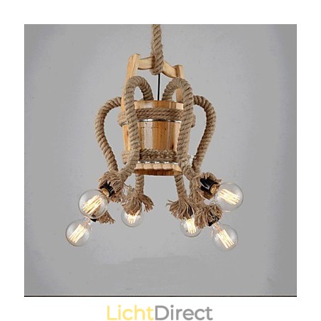 Houten Vat Kroonluchter Creatieve Lamp Houten Vat Kroonluchter Creatieve Lamp
