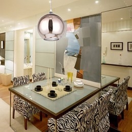 60 Moderne, eigentijdse Globe-gegalvaniseerde metalen hanglamp