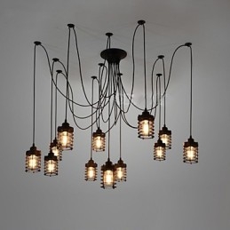 Vintage Edison Multiple Verstelbare DIY Plafondlamp Hanglamp Kroonluchter Moderne Chic Industriële Eetkamer