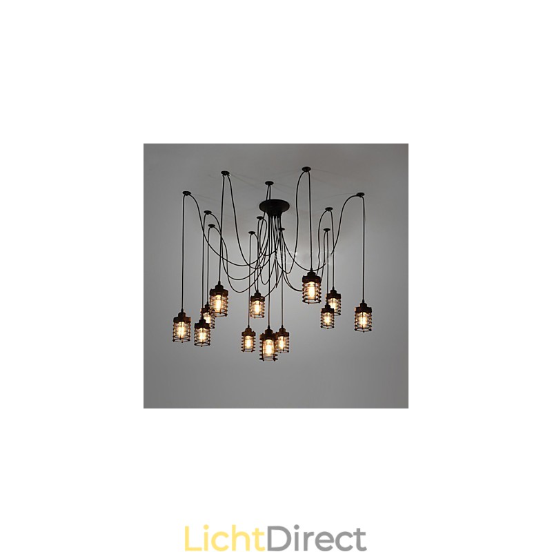 Vintage Edison Multiple Verstelbare DIY Plafondlamp Hanglamp Kroonluchter Moderne Chic Industriële Eetkamer