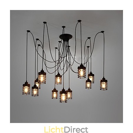 Vintage Edison Multiple Verstelbare DIY Plafondlamp Hanglamp Kroonluchter Moderne Chic Industriële Eetkamer