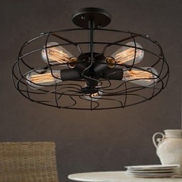 Loft Vintage Creatieve Verlichting Lampen Amerikaanse Landelijke Stijl Minimalistisch IJzer Industrieel Ventilator Kroonluchter
