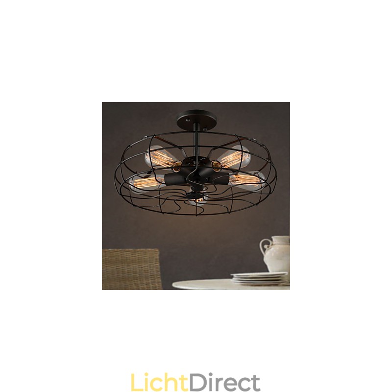 Loft Vintage Creatieve Verlichting Lampen Amerikaanse Landelijke Stijl Minimalistisch IJzer Industrieel Ventilator Kroonluchter