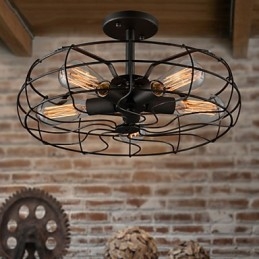 Loft Vintage Creatieve Verlichting Lampen Amerikaanse Landelijke Stijl Minimalistisch IJzer Industrieel Ventilator Kroonluchter