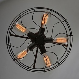 Loft Vintage Creatieve Verlichting Lampen Amerikaanse Landelijke Stijl Minimalistisch IJzer Industrieel Ventilator Kroonluchter