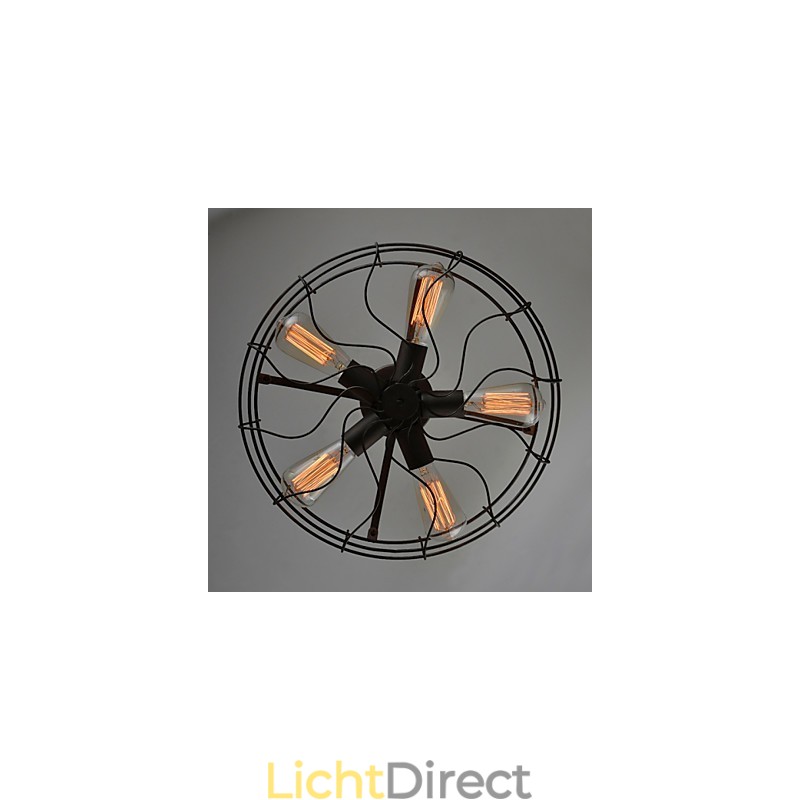 Loft Vintage Creatieve Verlichting Lampen Amerikaanse Landelijke Stijl Minimalistisch IJzer Industrieel Ventilator Kroonluchter