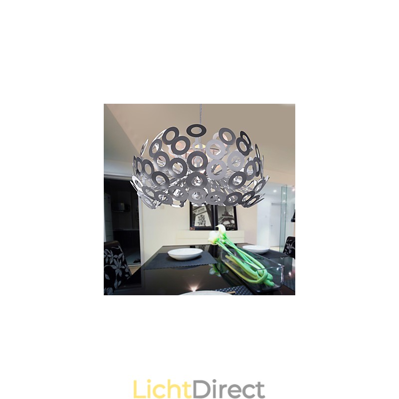 Moderne hanglamp in cirkelvormige lampenkap