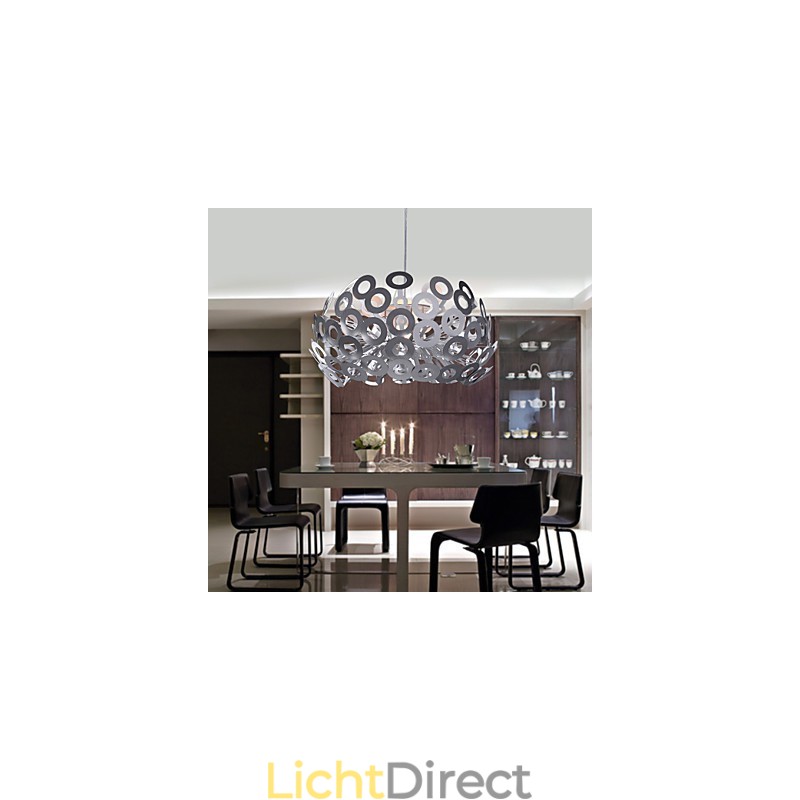 Moderne hanglamp in cirkelvormige lampenkap