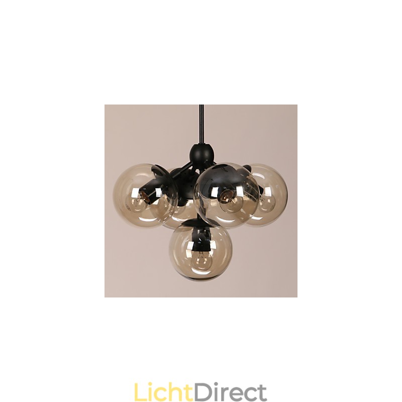 Kroonluchter 5 lampen Glazen bol lampen Retro Buiten Garage Metaal