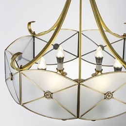 Moderne, eigentijdse decoratieve design koperen plafondlampfamilie