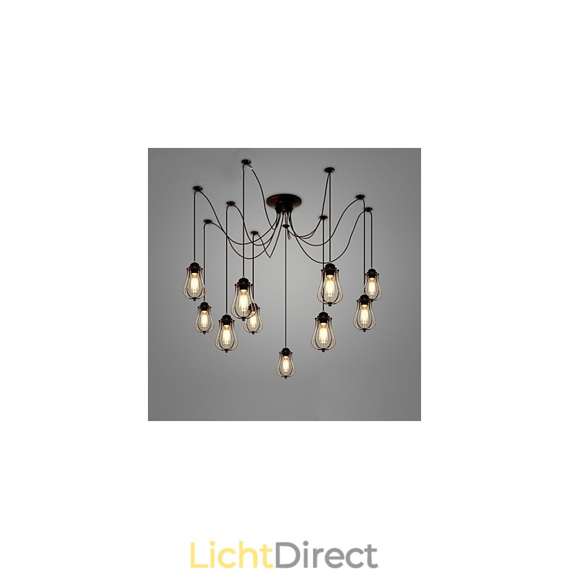 Vintage Edison Multiple Verstelbare DIY Plafondlamp Hanglamp Kroonluchter Moderne Chic Industriële Eetkamer