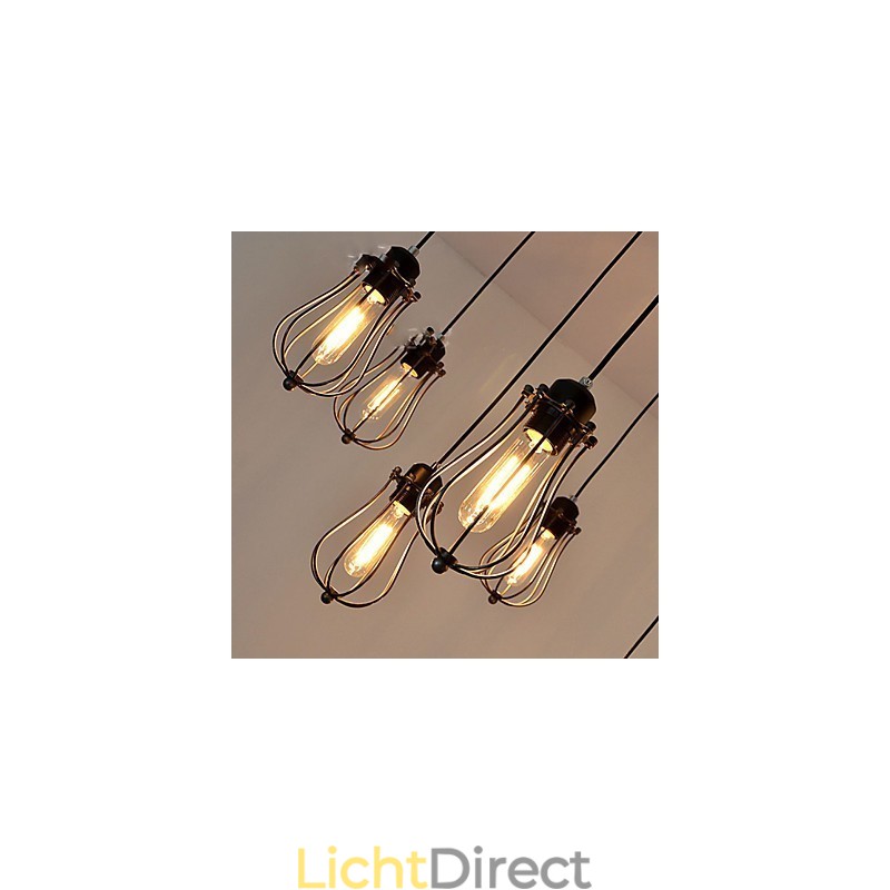 Vintage Edison Multiple Verstelbare DIY Plafondlamp Hanglamp Kroonluchter Moderne Chic Industriële Eetkamer