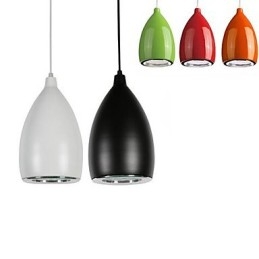 Moderne, eigentijdse metalen hanglamp met wereldbolschildering