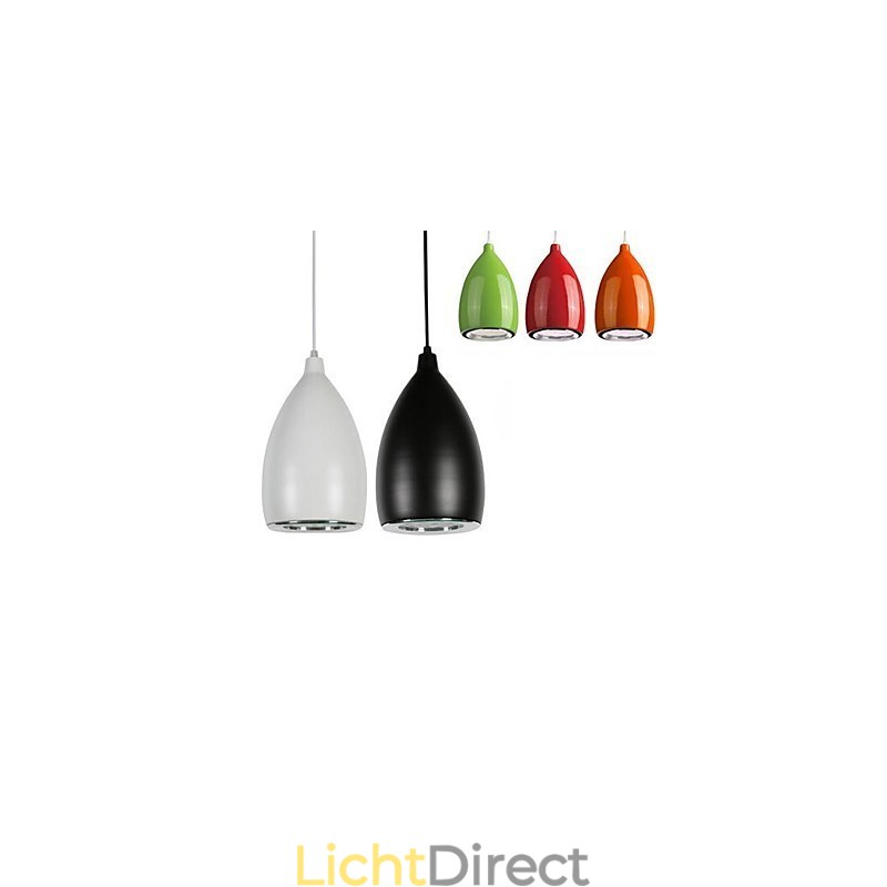 Moderne, eigentijdse metalen hanglamp met wereldbolschildering