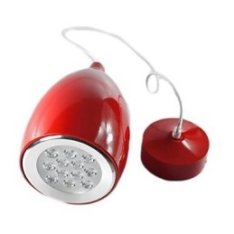 Moderne, eigentijdse metalen hanglamp met wereldbolschildering