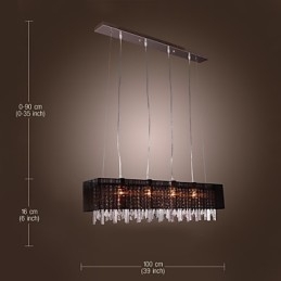 Moderne eigentijdse eiland kristal andere metalen hanglamp