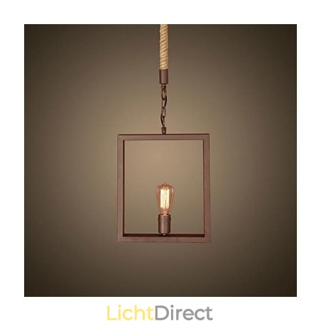 Traditionele klassieke rustieke lodge vintage retro landelijke metalen hanglamp