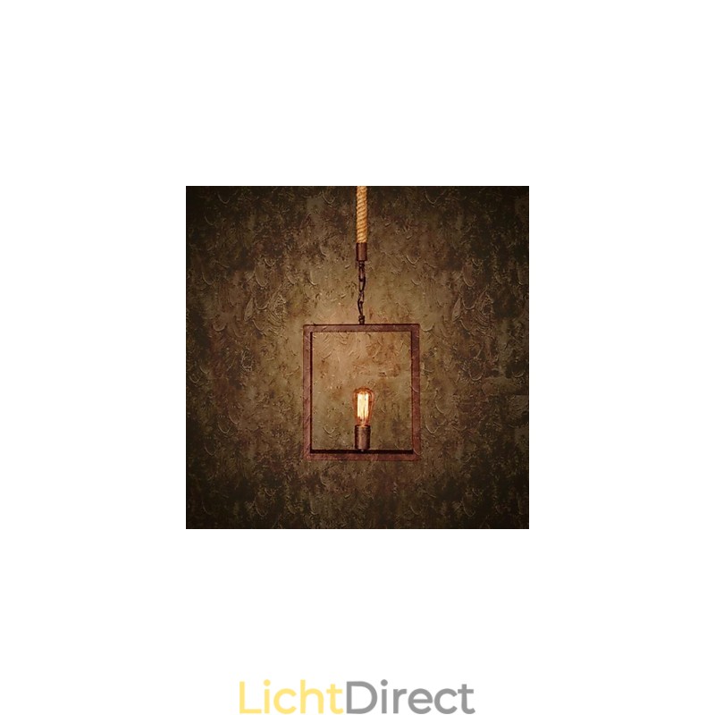 Traditionele klassieke rustieke lodge vintage retro landelijke metalen hanglamp