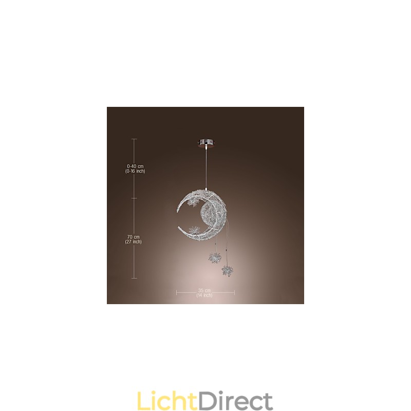 Moderne, eigentijdse Globe Mini-stijl gegalvaniseerde metalen hanglamp