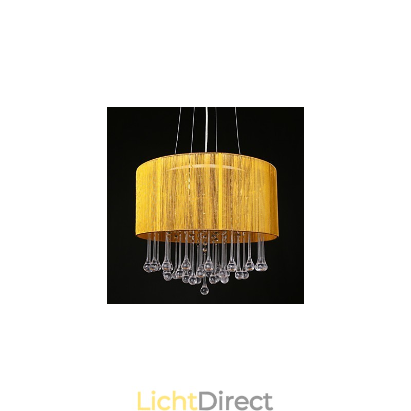 Trommel Hanglamp Moderne 4 Lichten Winding Lampenkap Kristallen Kroonluchter Kroonluchter Modern Minimalistisch Ontwerp