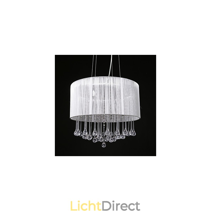 Trommel Hanglamp Moderne 4 Lichten Winding Lampenkap Kristallen Kroonluchter Kroonluchter Modern Minimalistisch Ontwerp