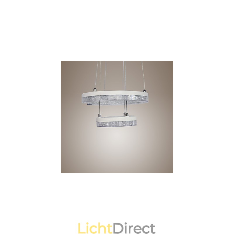 Kristallen hanglamp De letter "C" vorm Moderne lamp Twee ringen