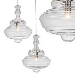 Artistieke hanglamp 1 licht moderne eenvoud kleurloos helder glas