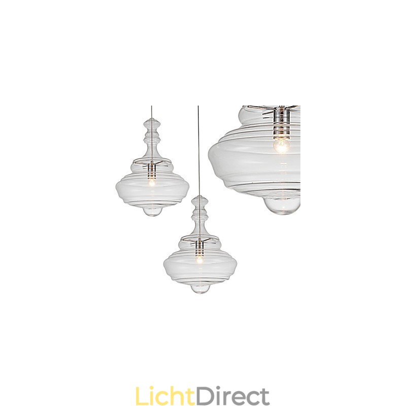 Artistieke hanglamp 1 licht moderne eenvoud kleurloos helder glas