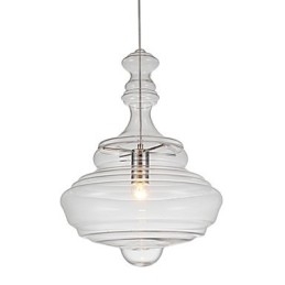Artistieke hanglamp 1 licht moderne eenvoud kleurloos helder glas