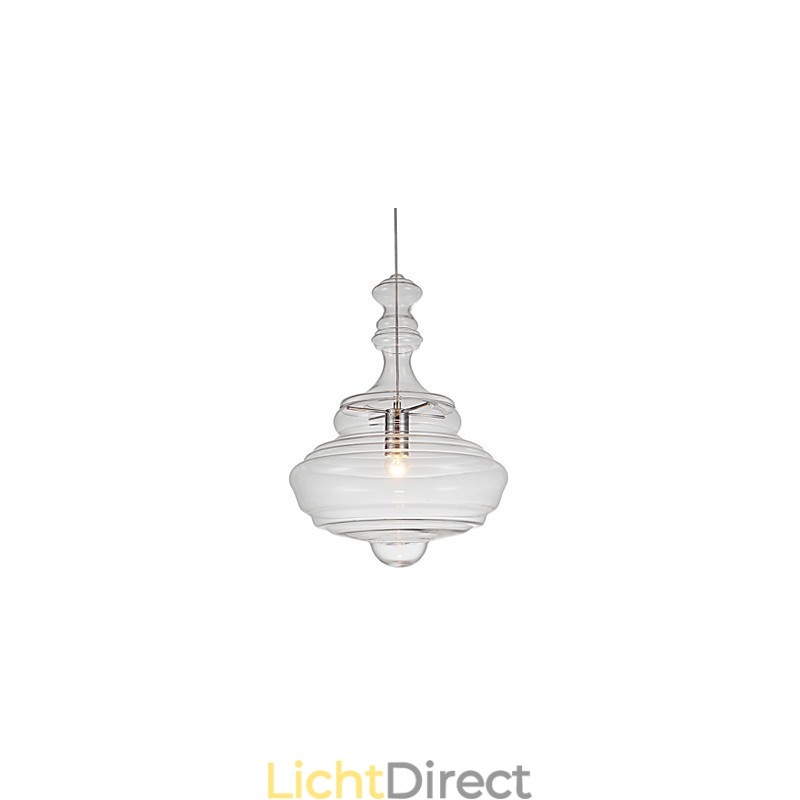Artistieke hanglamp 1 licht moderne eenvoud kleurloos helder glas